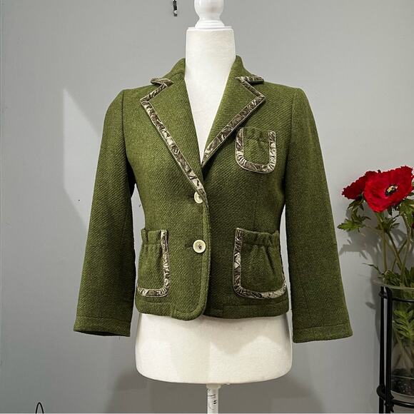 NEW Banana Republic Wool Tweed Classic Academia Patch Library City Blazer Jacket - Picture 15 of 16